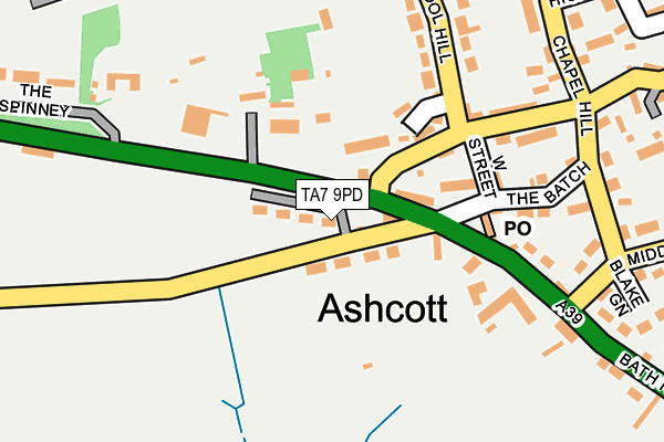 TA7 9PD map - OS OpenMap – Local (Ordnance Survey)