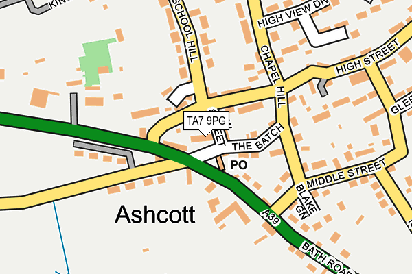 TA7 9PG map - OS OpenMap – Local (Ordnance Survey)