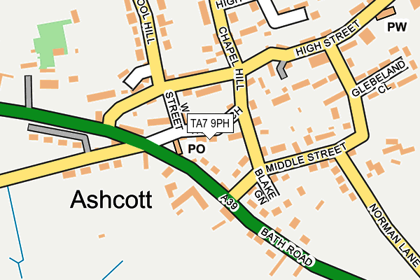 TA7 9PH map - OS OpenMap – Local (Ordnance Survey)