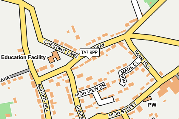 TA7 9PP map - OS OpenMap – Local (Ordnance Survey)