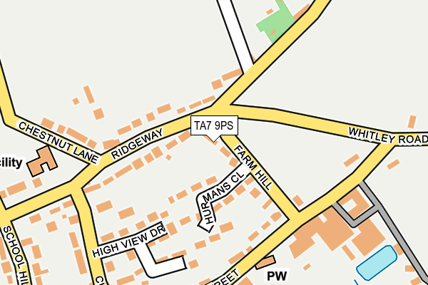 TA7 9PS map - OS OpenMap – Local (Ordnance Survey)