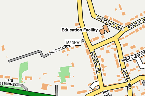 TA7 9PW map - OS OpenMap – Local (Ordnance Survey)