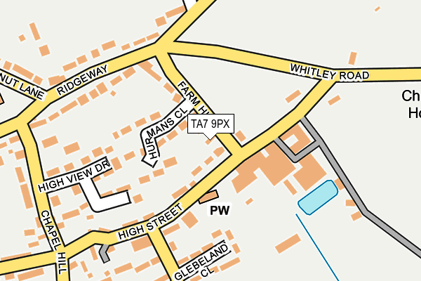 TA7 9PX map - OS OpenMap – Local (Ordnance Survey)