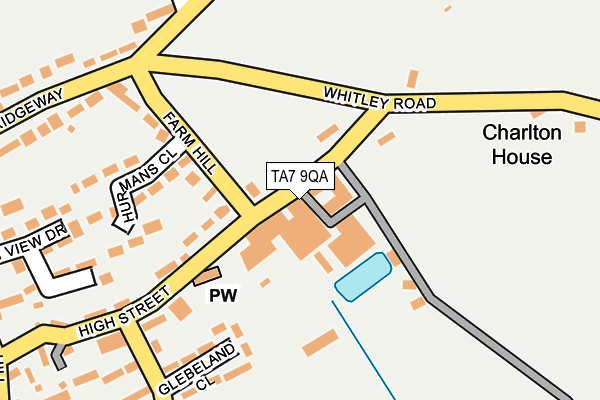 TA7 9QA map - OS OpenMap – Local (Ordnance Survey)