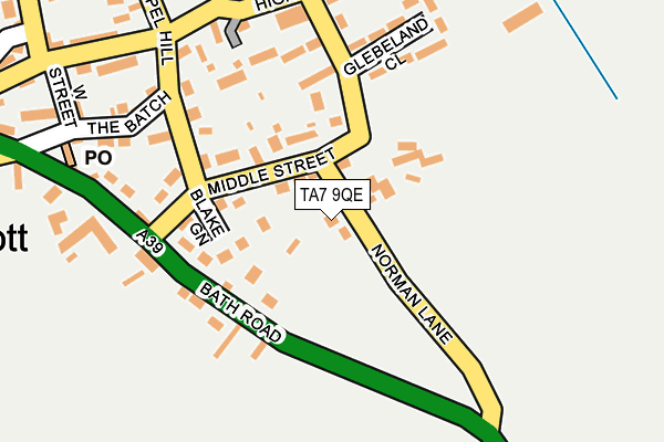 TA7 9QE map - OS OpenMap – Local (Ordnance Survey)