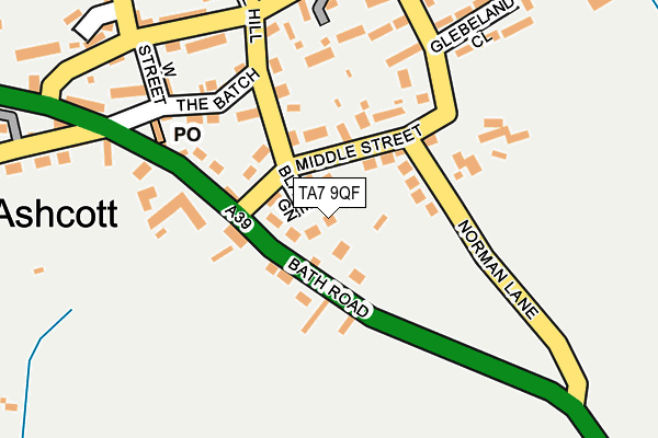 TA7 9QF map - OS OpenMap – Local (Ordnance Survey)