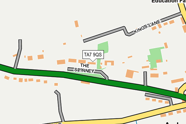 TA7 9QS map - OS OpenMap – Local (Ordnance Survey)