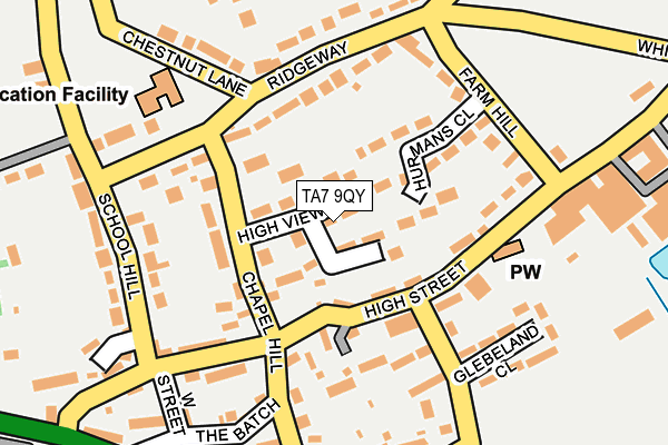 TA7 9QY map - OS OpenMap – Local (Ordnance Survey)