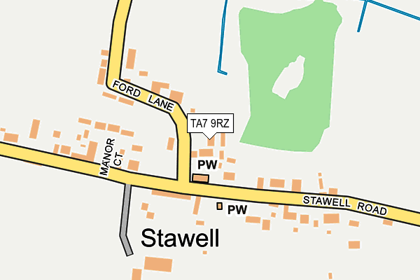 TA7 9RZ map - OS OpenMap – Local (Ordnance Survey)