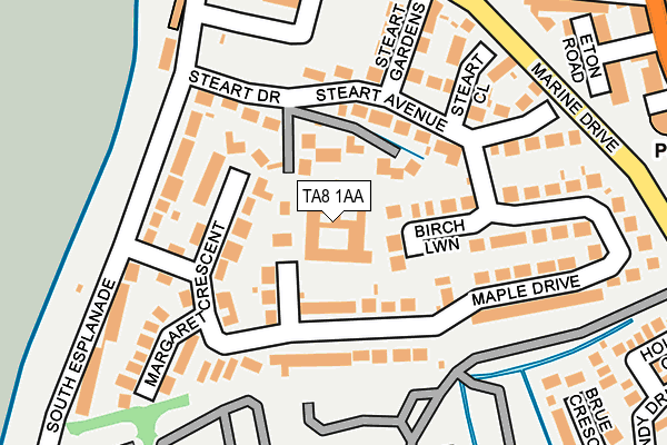 TA8 1AA map - OS OpenMap – Local (Ordnance Survey)