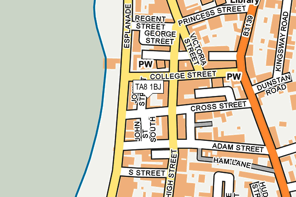 TA8 1BJ map - OS OpenMap – Local (Ordnance Survey)