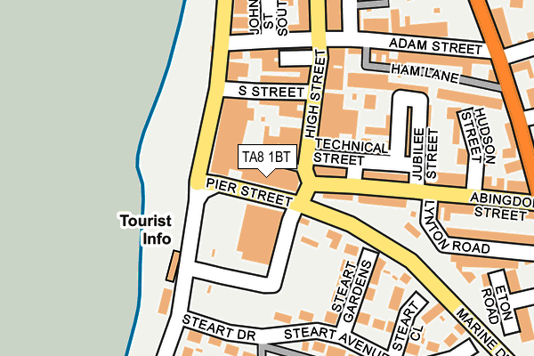 TA8 1BT map - OS OpenMap – Local (Ordnance Survey)