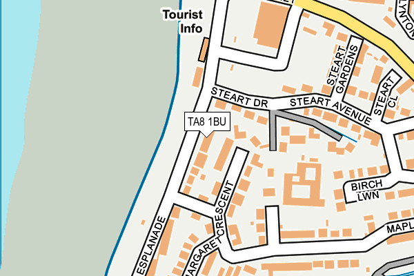 TA8 1BU map - OS OpenMap – Local (Ordnance Survey)