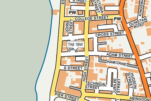 TA8 1BW map - OS OpenMap – Local (Ordnance Survey)
