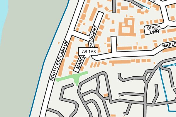TA8 1BX map - OS OpenMap – Local (Ordnance Survey)