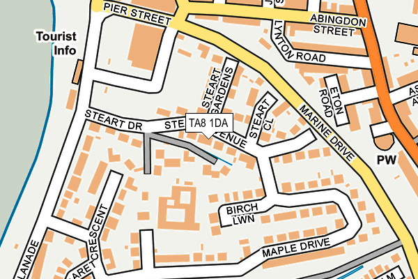 TA8 1DA map - OS OpenMap – Local (Ordnance Survey)