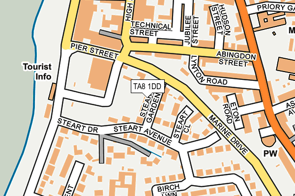 TA8 1DD map - OS OpenMap – Local (Ordnance Survey)
