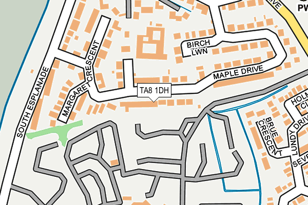 TA8 1DH map - OS OpenMap – Local (Ordnance Survey)