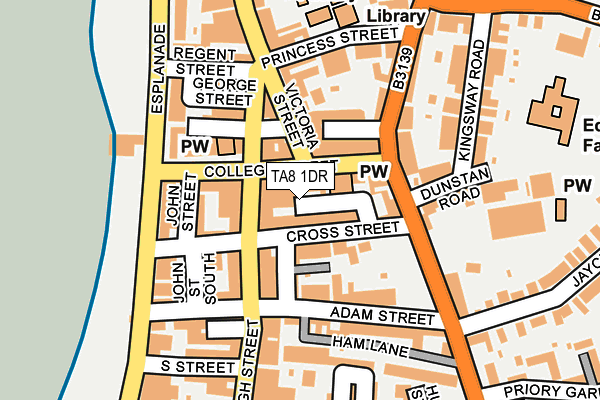 TA8 1DR map - OS OpenMap – Local (Ordnance Survey)