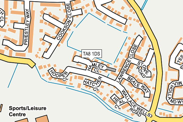 TA8 1DS map - OS OpenMap – Local (Ordnance Survey)