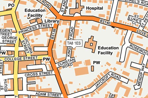 Map of 13 HANBURY ROAD MANAGEMENT COMPANY (BRISTOL) LIMITED at local scale