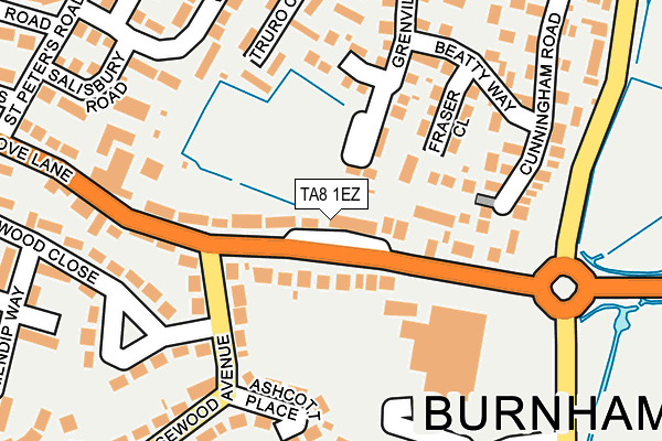 TA8 1EZ map - OS OpenMap – Local (Ordnance Survey)