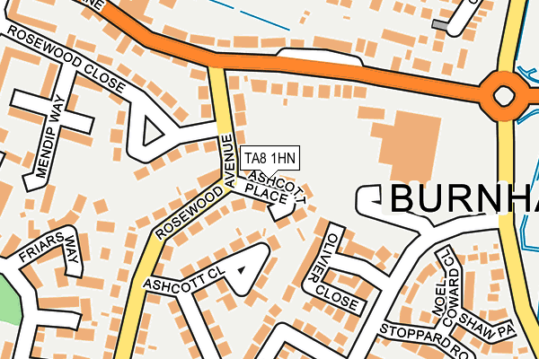 TA8 1HN map - OS OpenMap – Local (Ordnance Survey)