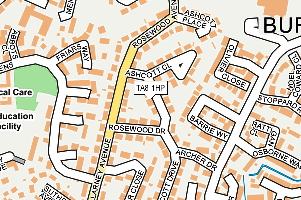 TA8 1HP map - OS OpenMap – Local (Ordnance Survey)