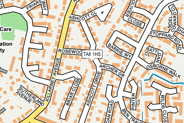 TA8 1HS map - OS OpenMap – Local (Ordnance Survey)