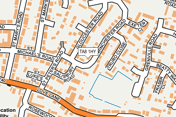 TA8 1HY map - OS OpenMap – Local (Ordnance Survey)