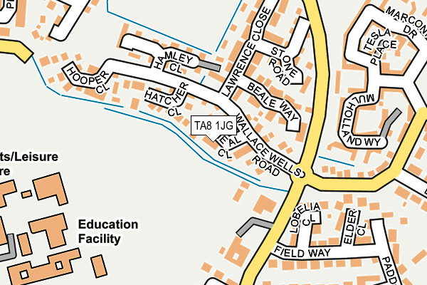 TA8 1JG map - OS OpenMap – Local (Ordnance Survey)