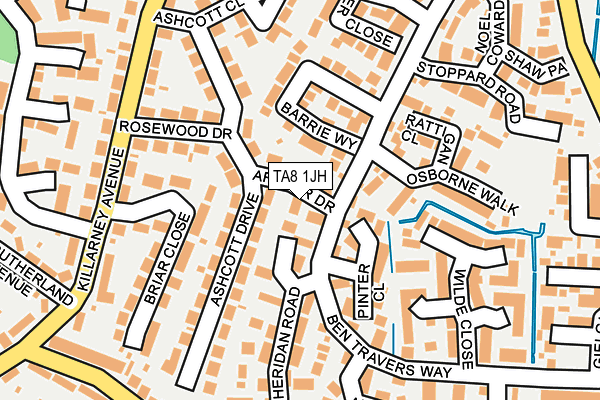 TA8 1JH map - OS OpenMap – Local (Ordnance Survey)