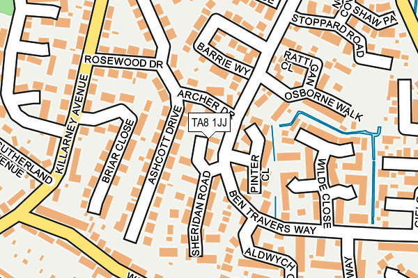 TA8 1JJ map - OS OpenMap – Local (Ordnance Survey)