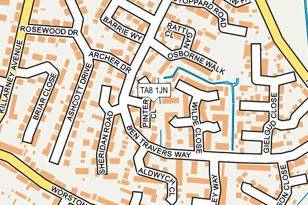 TA8 1JN map - OS OpenMap – Local (Ordnance Survey)