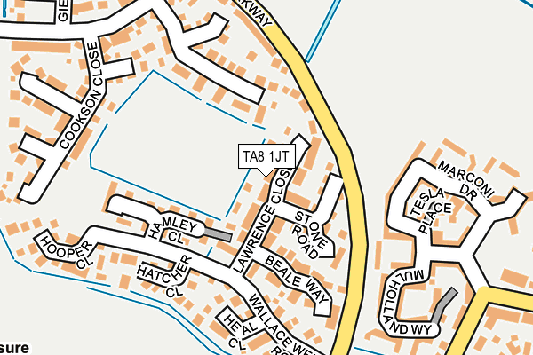 TA8 1JT map - OS OpenMap – Local (Ordnance Survey)
