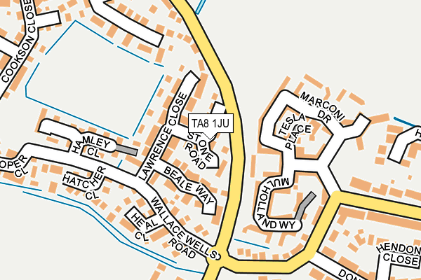 TA8 1JU map - OS OpenMap – Local (Ordnance Survey)