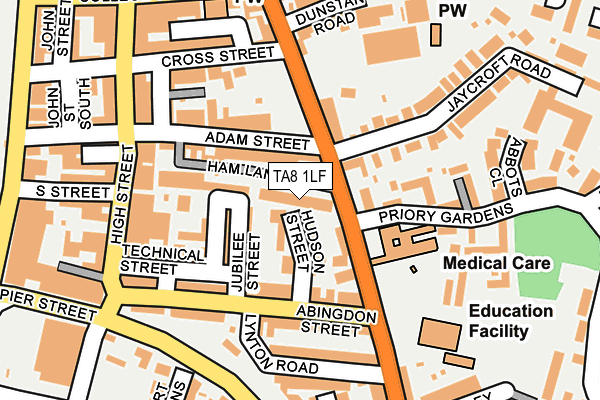 TA8 1LF map - OS OpenMap – Local (Ordnance Survey)