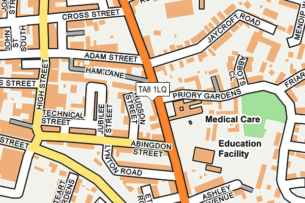 TA8 1LQ map - OS OpenMap – Local (Ordnance Survey)