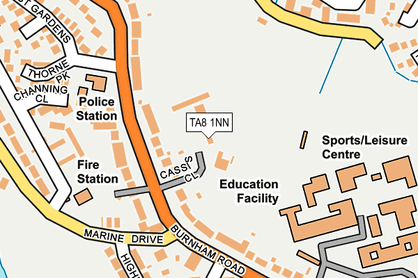 TA8 1NN map - OS OpenMap – Local (Ordnance Survey)