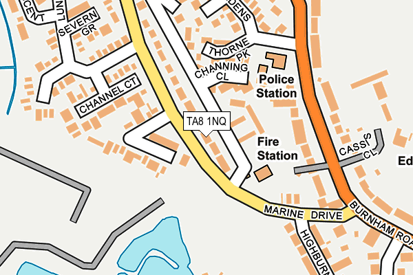 TA8 1NQ map - OS OpenMap – Local (Ordnance Survey)