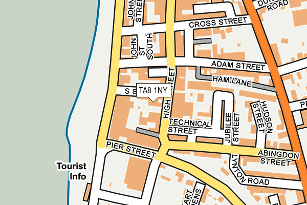 TA8 1NY map - OS OpenMap – Local (Ordnance Survey)