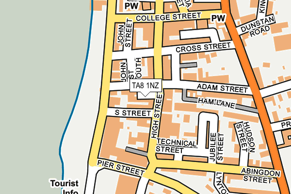 TA8 1NZ map - OS OpenMap – Local (Ordnance Survey)