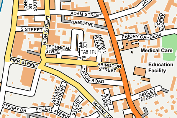 TA8 1PJ map - OS OpenMap – Local (Ordnance Survey)