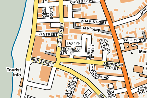 TA8 1PN map - OS OpenMap – Local (Ordnance Survey)