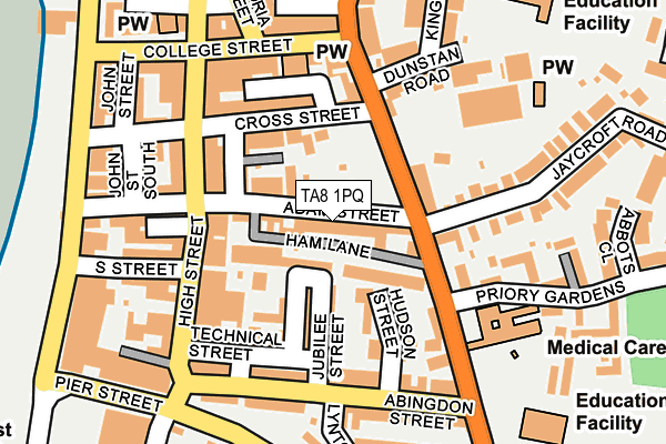 TA8 1PQ map - OS OpenMap – Local (Ordnance Survey)