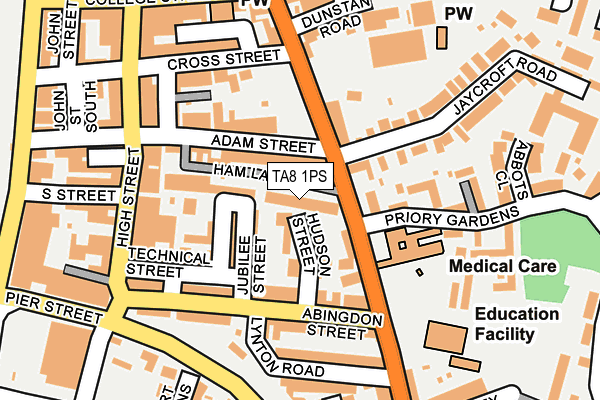 TA8 1PS map - OS OpenMap – Local (Ordnance Survey)