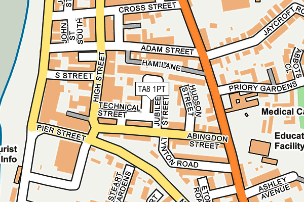 TA8 1PT map - OS OpenMap – Local (Ordnance Survey)