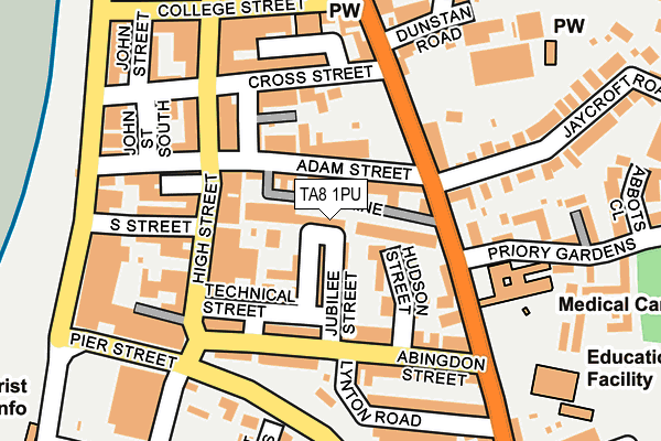 TA8 1PU map - OS OpenMap – Local (Ordnance Survey)