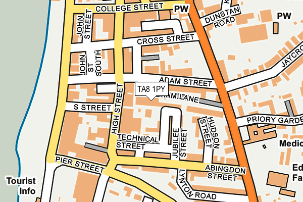 TA8 1PY map - OS OpenMap – Local (Ordnance Survey)