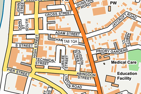 TA8 1QA map - OS OpenMap – Local (Ordnance Survey)